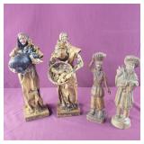Various Figurines- Paper Mache and wood