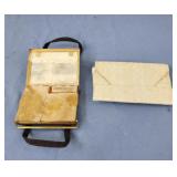 Vintage makeup compact bag and foldable bag