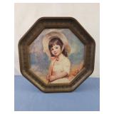 Paintings of a Girl & Boy Victorian Style White