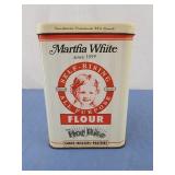 Vintage tin flour Martha white advertising decor