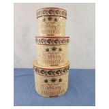 Merry christmas nesting round boxes