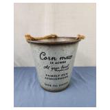 Corn maze pumpkin patch 90c metal pail