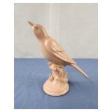 Mauve bird figurine 8" tall