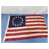Betsy ross style flag vintage shows age 36x22