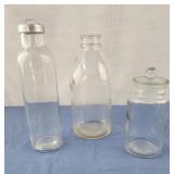 Half gallon glass jar, apothecary jar, tall glass