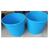 2 blue Lighthouse buckets 21.5 x 19. 1 has 2