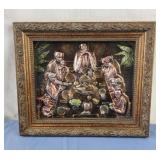 12.5x11 Embossed 3d Copper wall hanging , family