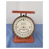 Vintage red American family scale