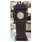 38" tall vintage wood carved electric clock