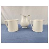 Senate T & R Boote white pitcher, 2 matching