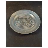 VINTAGE 7.5" GERMAN PEWTER PLATE VOLKSWANDERUNG