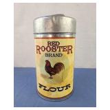 Decorative Silver Aluminum Canister Tin Red