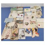 Vintage valentines and assorted cards