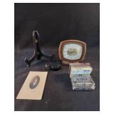 Misc lot. Zentima 6 day clock, engineer lensatic