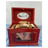 Mr. Christmas music box 10 x 8 x 7. Does