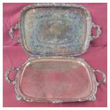 2 Silver Plate Trays