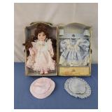 Judith Traveler Porcelain Doll Traveling Trunk