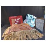 Misc. Table cloth, Christmas serv set, photo