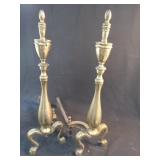 Set of 2 brass Fire Dogs