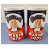 Old fashioned quaker oats tins