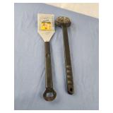 Grill spatula and scrubber