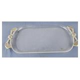 20x12 pewter and plastic golf serving tray