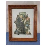14x18 norman rockwell "the doctor and the doll"