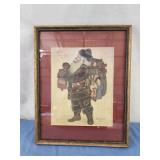 11.5x15 Christmas Print N. Schneeman Folk Art