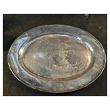 Vintage silver plated serving platter 18 x 13.5