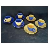 Tea cups 2.5 x 2 and plates 5"