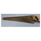 Wood handle hand saw