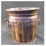 Brass colored planter 8 x8x 7