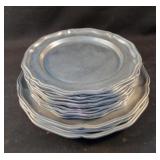 Pewter plates. Set of 10 and 4