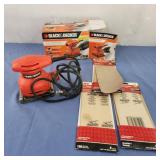 Black and decker palm sander with sandpaper NO