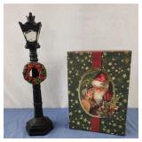 Christmas decor 15" lamp post, santa box