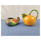 Hand painted made in italy pumpkin decor, new