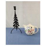 Shannon and daughters snowman ceramic tea kettle