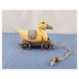 Vintage wood duck pull toy