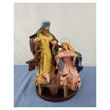 Fabric mache nativity scene 9x11