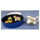 Spode England creamer Christmas,  2 boxed