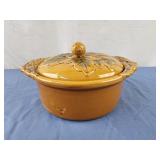 Fall leaves and acorn covered dish