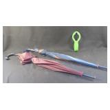 Umbrellas and plastic hanger