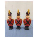 Soldier decor 8" set of 3