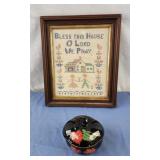 10x12 cross stitch bless this house wall hanging