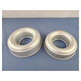 Silver Aluminum Round Jello Mold / Bundt