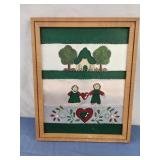 12.5x15.5 family painted tin wall hanging