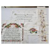 Unframed cross stitch, serenity prayer unfinished