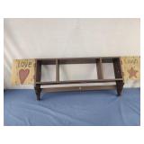 26x12 brown shelf love laugh