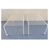 White coated metal racks 16x6x8