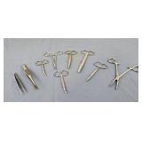 Tweezers, cuticle clippers, forceps